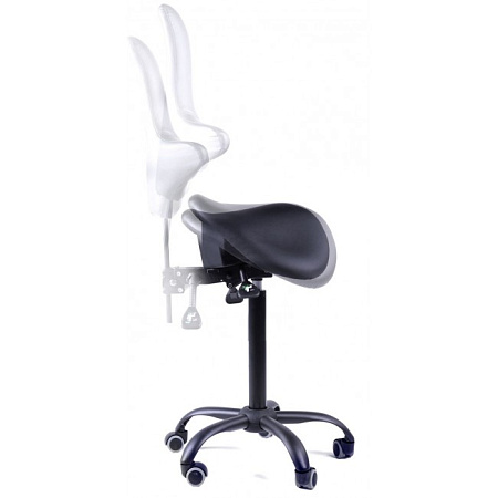Gravitonus EZSolo Back - эргономичный стул-седло врача-стоматолога со спинкой